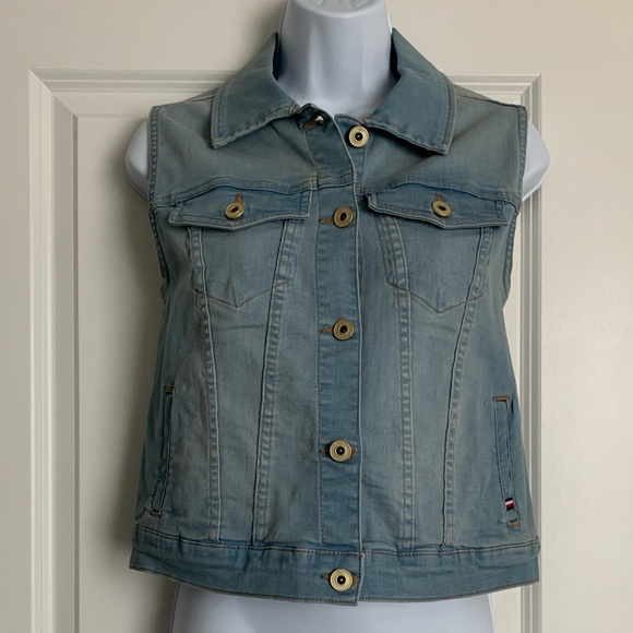 Tommy Hilfiger Women’s Blue Jean Denim Vest size S/P - Picture 3 of 7